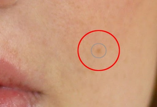 Healing brush tool selected