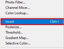 Photoshop Invert command 