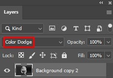 blend mode to color dodge