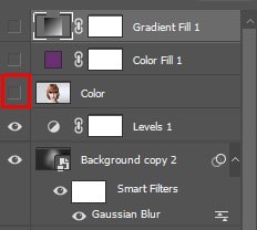 colorized layers are switched off