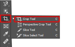 pick the crop tool