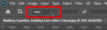 Aspect Ratio options bar