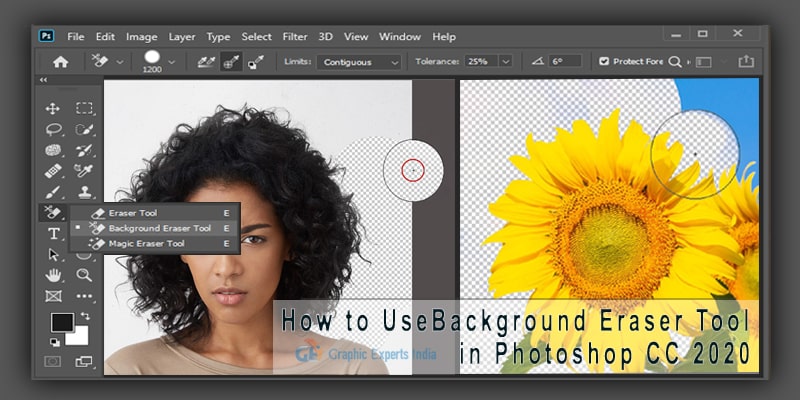 Effortlessly remove background using Background eraser tool Photoshop 2022 for perfect photo editing