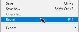 choose Revert in file manu