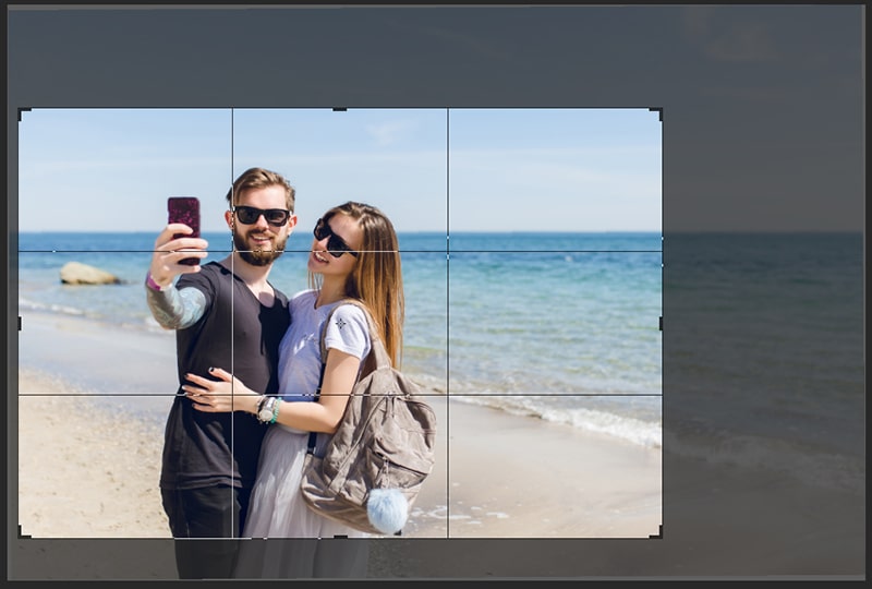 straightening an image using the Crop Tool