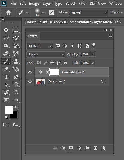 Layer Mask for Hue Saturation