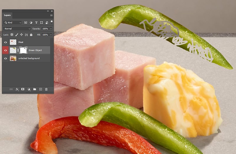 Remove 2nd layer using a layer mask
