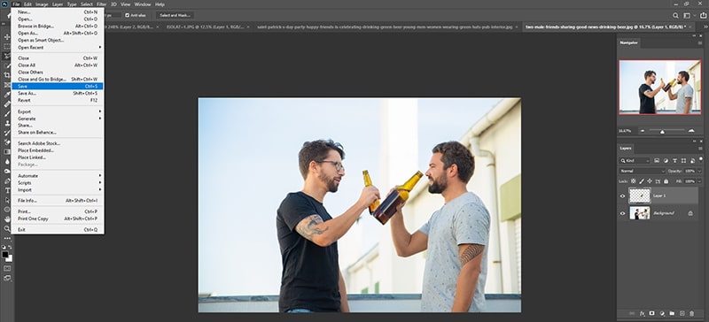 Saving the layer resize Changes 