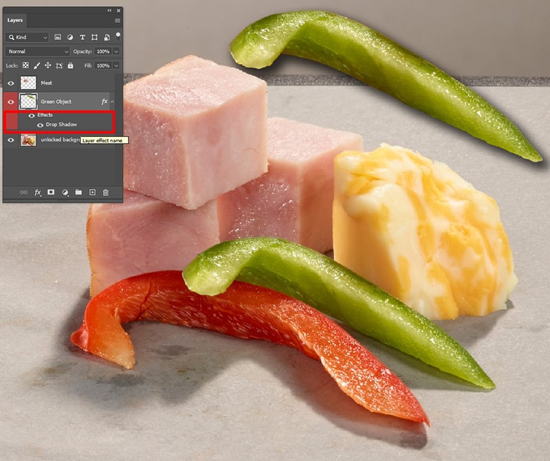 adjust or modify or add effect 
