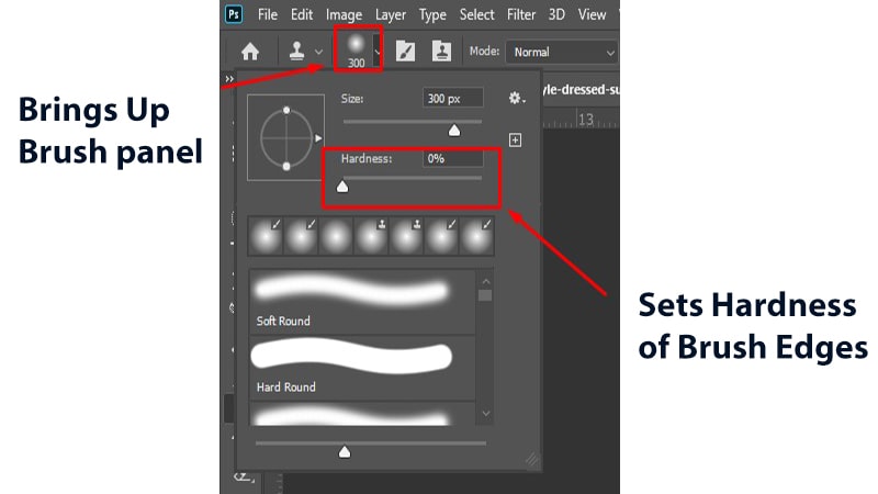 Brush Hardness has to be appropriate