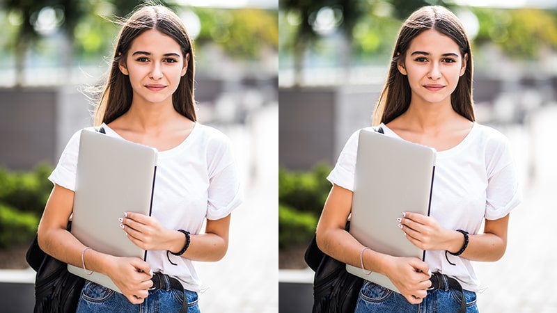 Correct Flyaway Hairs with Clone Stamp Tool Photoshop