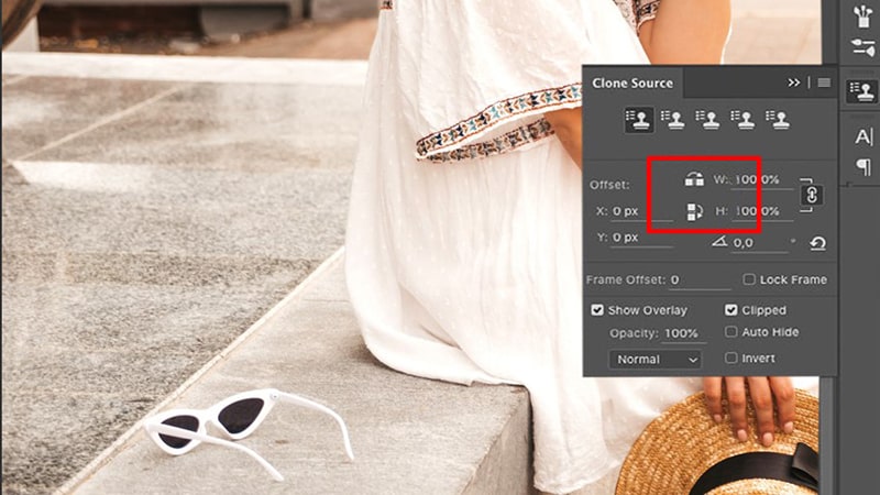 the clone source panel
