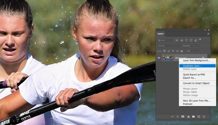 Duplicate the layer for sharpening