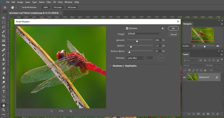 Image Sharpening in Photoshop