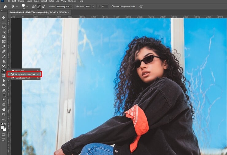 Cut Out Images Using Background Eraser Tool