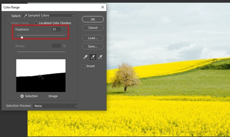 Cut out Photos using Color Range