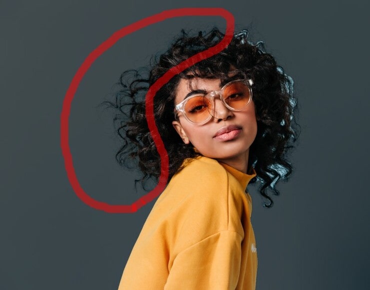 Cutting out hair background