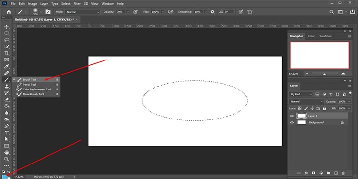 Picking the Brush and Color