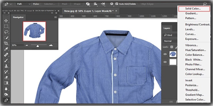 How to add a solid color