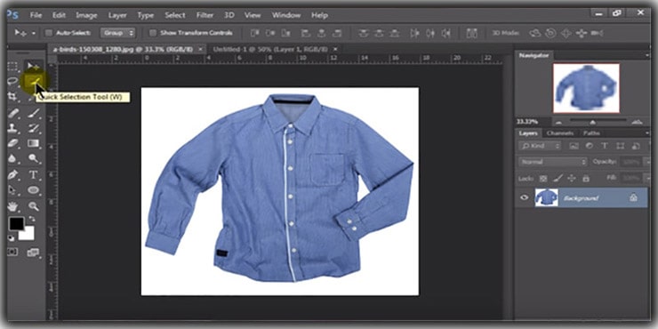 Open Quick Selection Tool