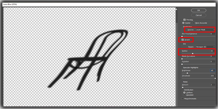 Using blur effect to add shadow