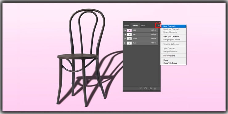 add an alpha channel to make shadow