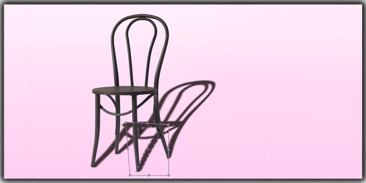 modify the particular section of the shadow