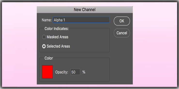 new channel dialogue box