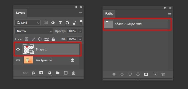 Shape Path in the Paths Panel