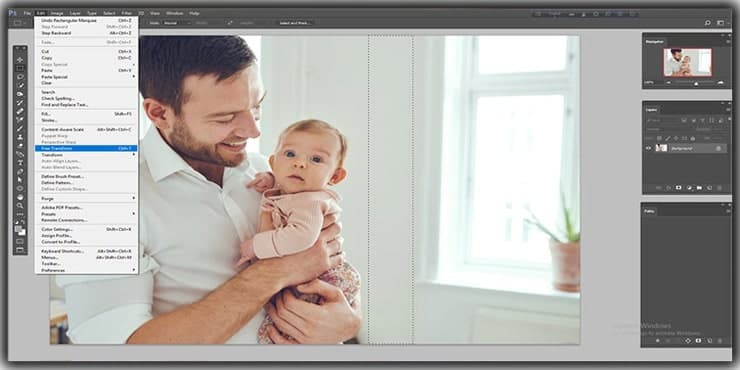 Apply free transform