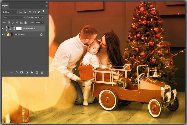 Choose Opacity level in Gradient Panel