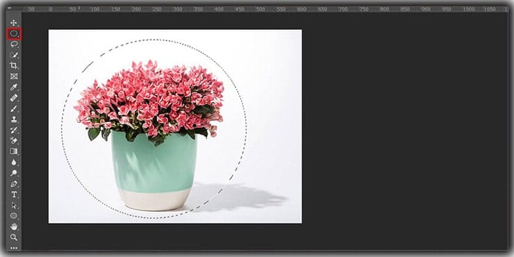 Make a selection with Marquee tool