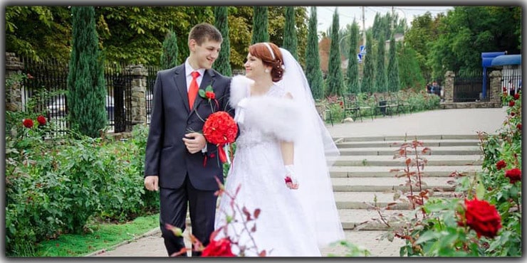 Wedding Pose Walking Together