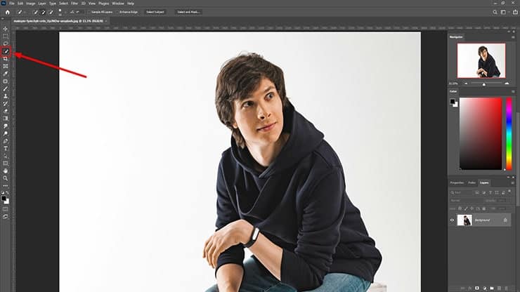 Choose Quick Selection Tool