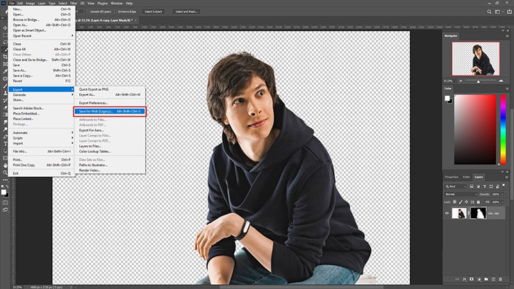 Save the File as a Transparent PNG