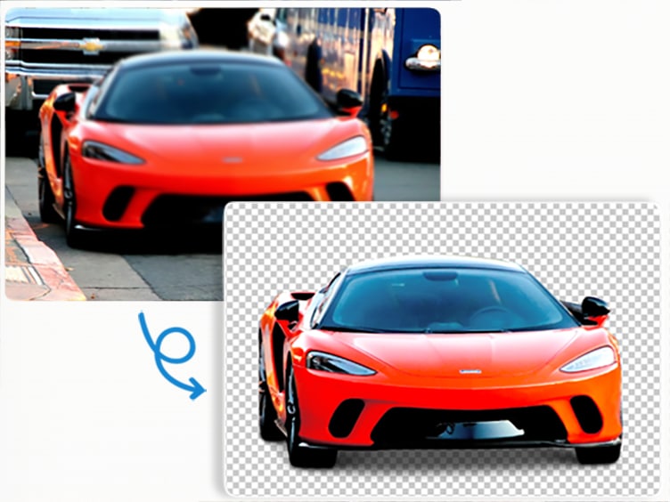 Car image background removal service – vehicle isolated from its background by Graphic Experts India
