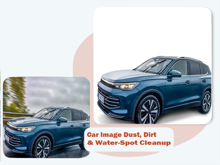Dust, Dirt & Water-Spot Cleanup – car image editing by Graphic Experts India