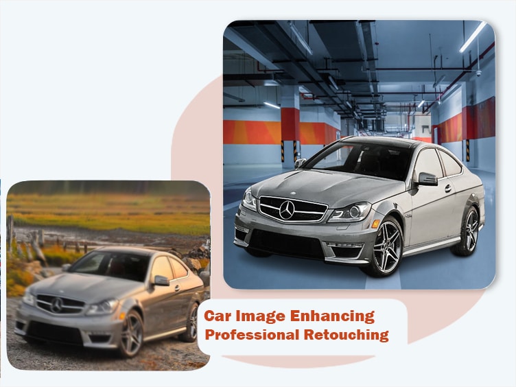 AI car image enhancer versus professional retouching – reflective paint and true colour comparison