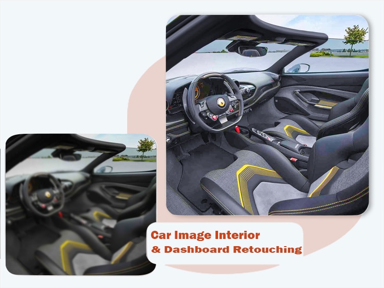 Interior & Dashboard Retouching – car image editing by Graphic Experts India