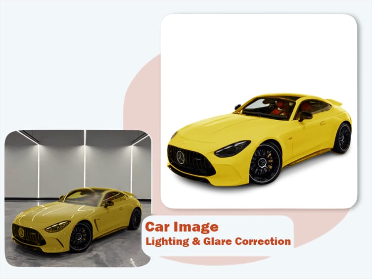 Lighting & Glare Correction – car image editing by Graphic Experts India