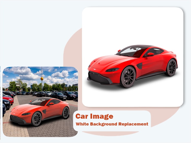 White Background Replacement – car image editing by Graphic Experts India
