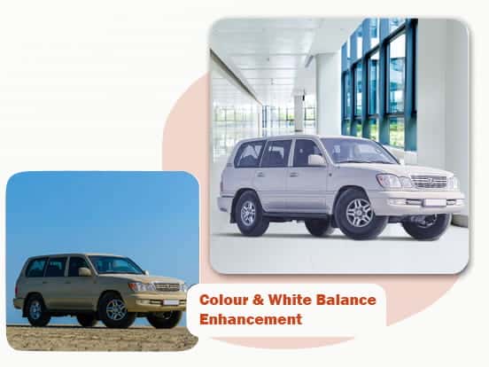Colour & White Balance Enhancement – car image editing by Graphic Experts India