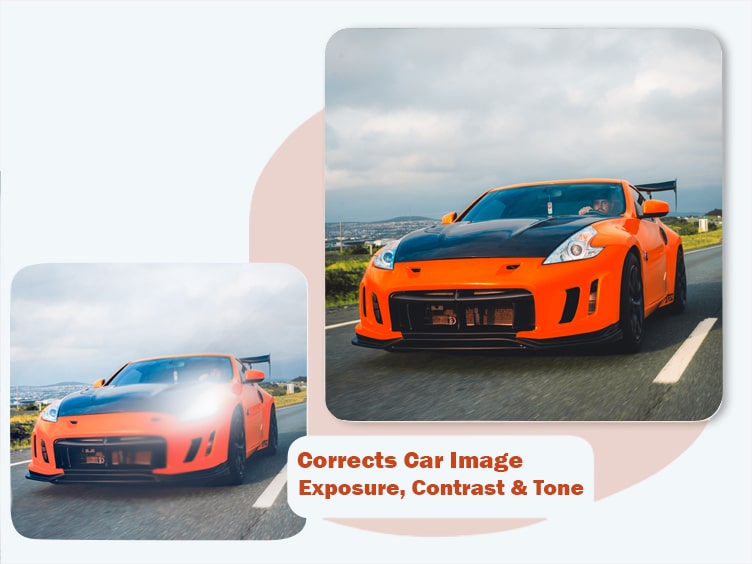 Exposure, Contrast & Tone – car image editing by Graphic Experts India