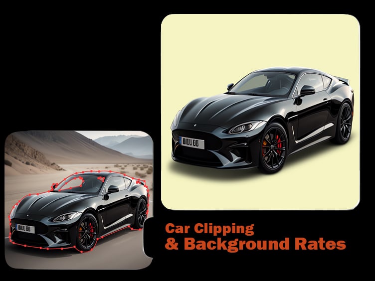 GEI car image clipping – vehicle cleanly isolated from its background for an online listing
