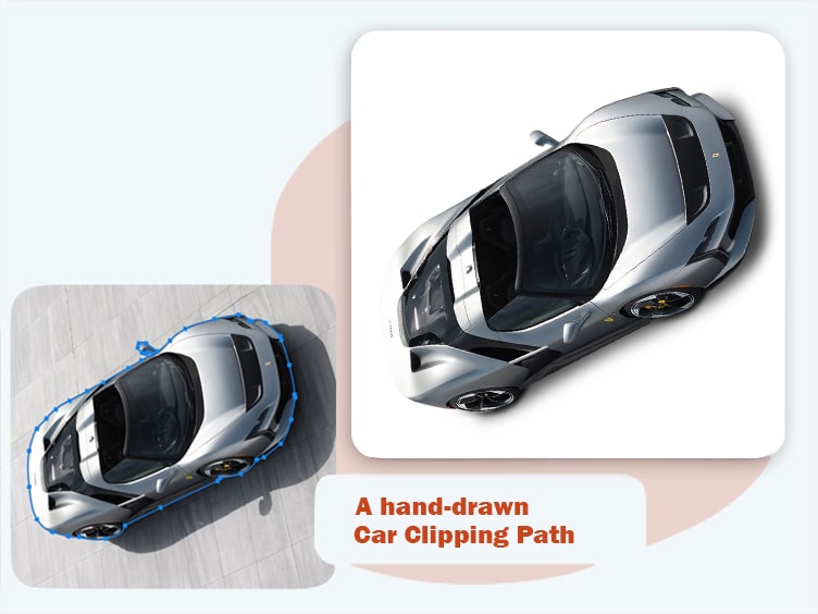 Manual Clipping Path – car image editing by Graphic Experts India
