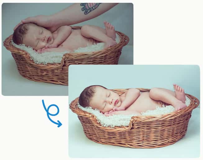 Newborn Image Editing – baby photograph retouching by GEI