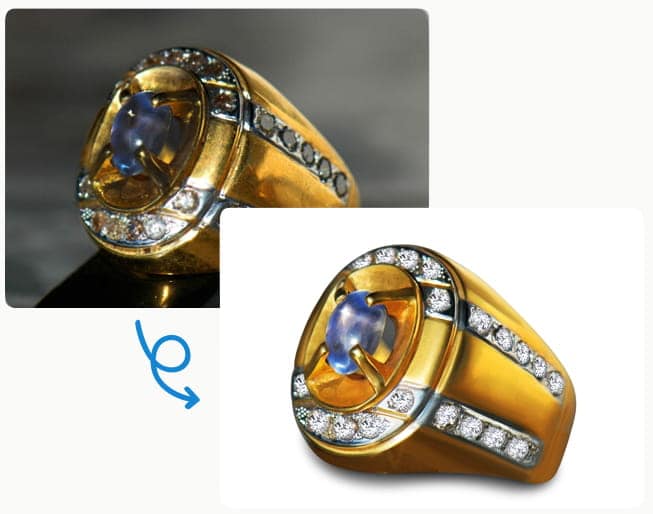Photo retouching services example – professional before and after image enhancement by Graphic Experts India