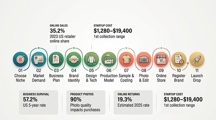 What Does Starting a Clothing Brand Involve at a Glance