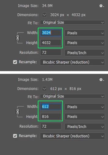 Dimention for exporting a transparent car PNG image