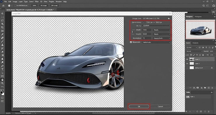 Exporting a clean transparent PNG